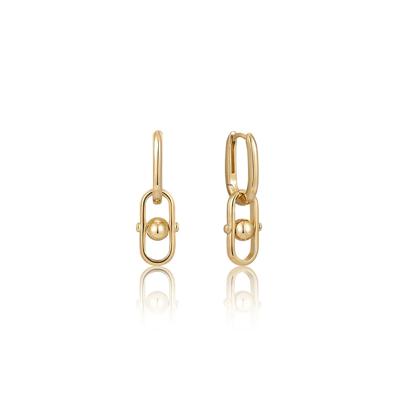 Orb Link Drop Earrings