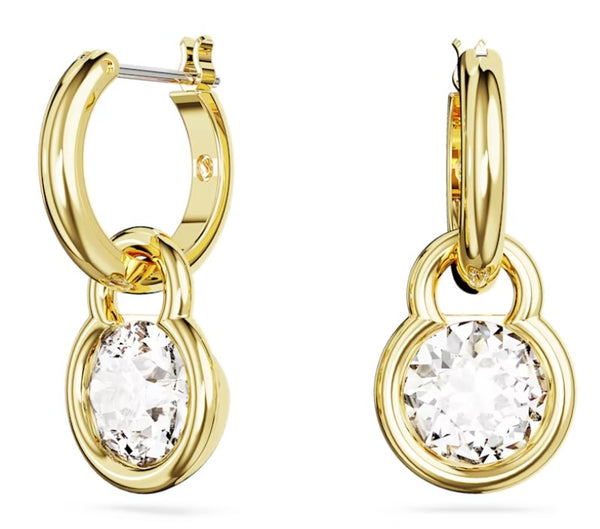 Swarovski Dextera Earrings with Clear Stone - Gold Plated
