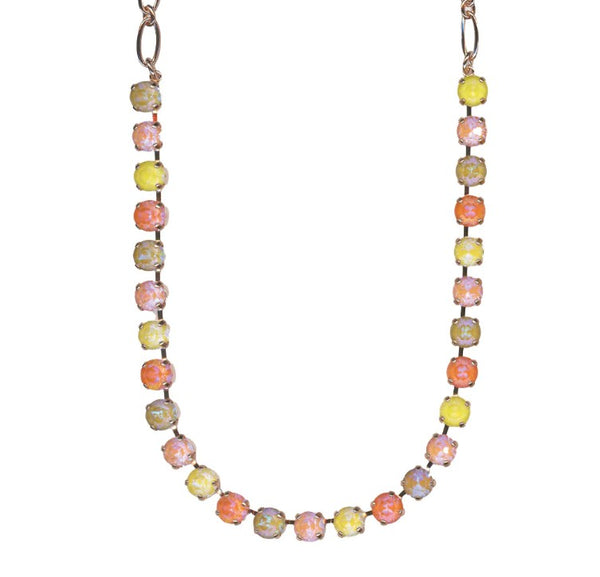 Mariana Silver Tone Sunkissed Yellow & Orange Stone Necklace