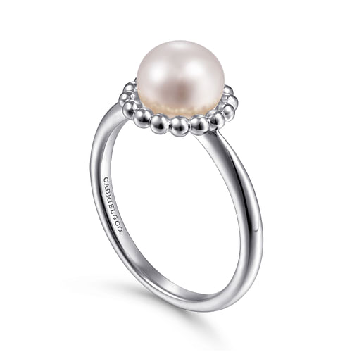 Bujukan Beaded Halo Pearl Ring