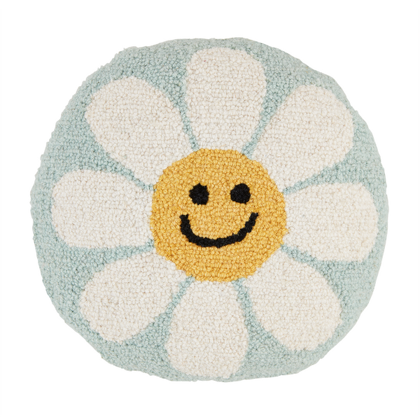 Mud Pie Flower Wool Pillow