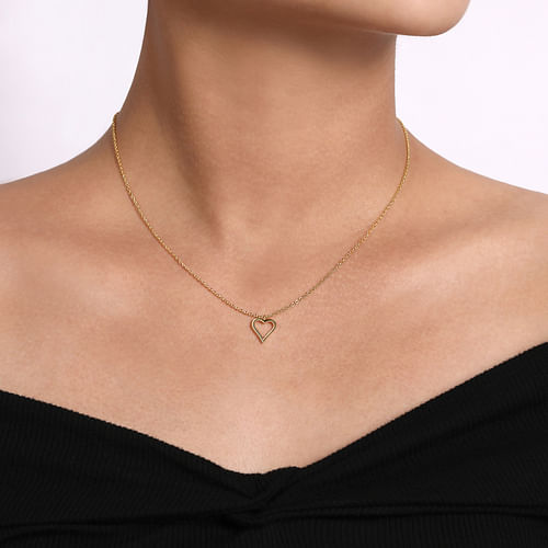 Open Heart Pendant Necklace