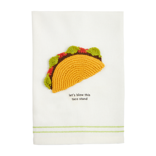 Mud Pie Taco Crochet Towel