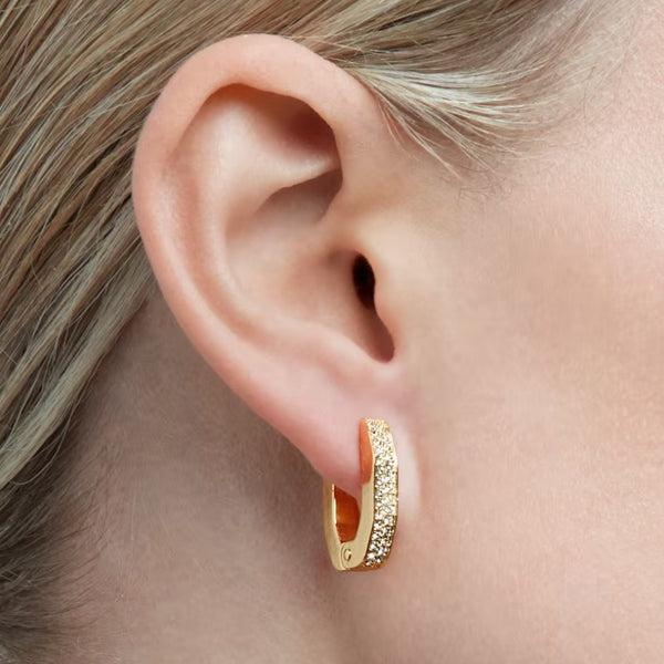 Swarovski Dextera Hoop Earrings - Gold Plated