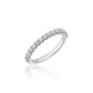 14K White Gold Shared Prong Diamond Wedding Band