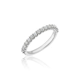 14K White Gold Shared Prong Diamond Wedding Band