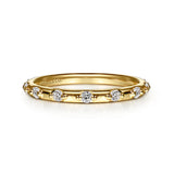 Diamond Station Stackable Ring