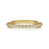 14K Yellow Gold Diamond Wedding Band .29Ctw