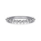 14K White Gold Single Prong Diamond Wedding Band
