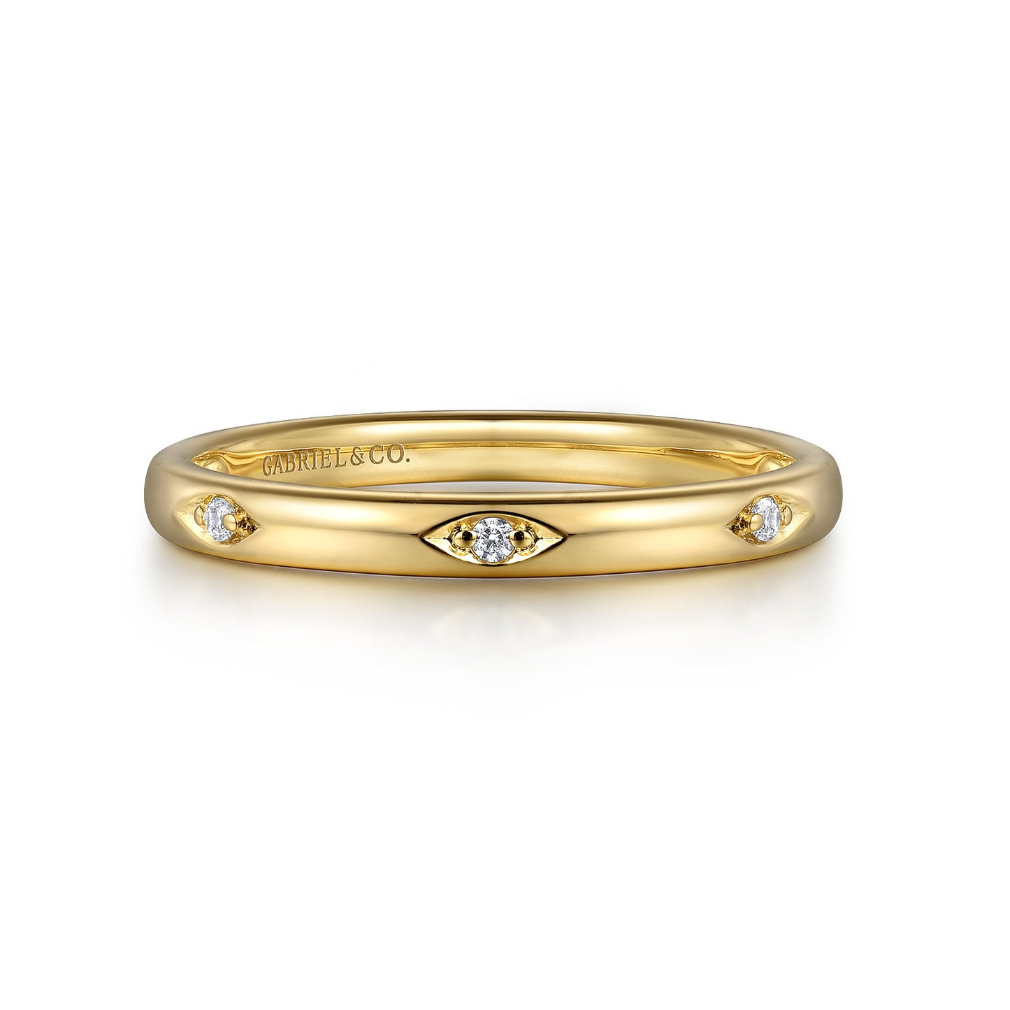 14K DIAMOND STATION STACKABLE