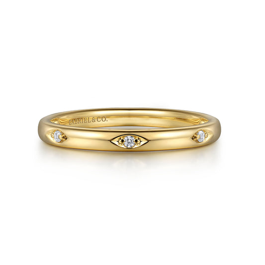 14K DIAMOND STATION STACKABLE