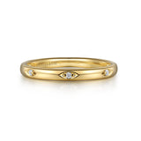 14K DIAMOND STATION STACKABLE