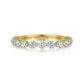 14K Single Prong Diamond Wedding Band