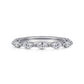 14K White Gold Horizontal Marquise Diamond Anniversary Band