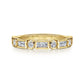 14K Bezel Set Baguette & Round Diamond Anniversary Band