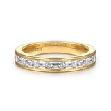 14K Channel Set Baguette Diamond Anniversary Band