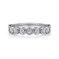 14K White Gold Bezel Set Diamond Anniversary Band
