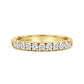 14K Yellow Gold French Pave Diamond Wedding Band