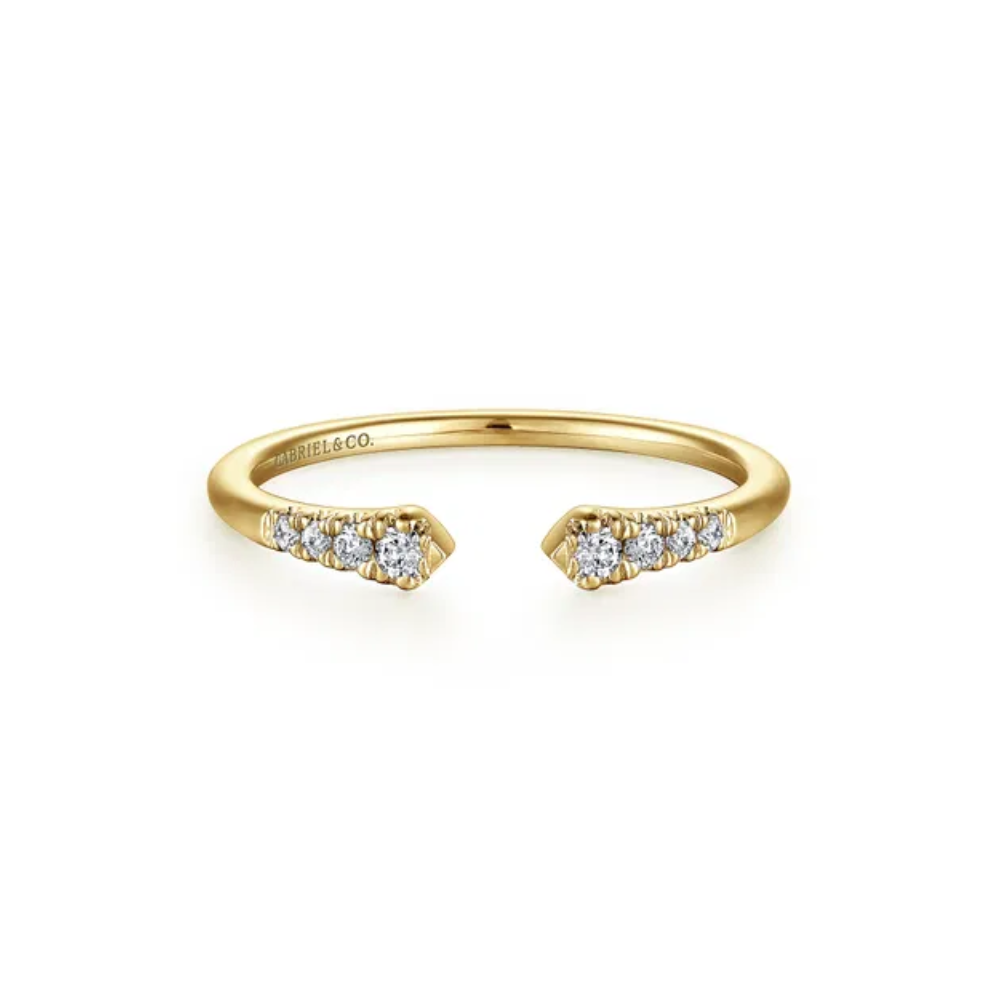 14K Open Diamond Stackable Band