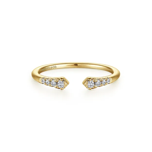 14K Open Diamond Stackable Band