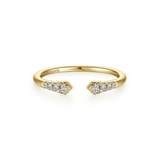 14K Open Diamond Stackable Band