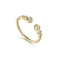 14K Yellow Gold Bezel Set Diamond Split Stackable Ring