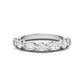 14K White Gold Lab Grown Round & Marquise Diamond Single Prong Luxe Band