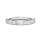 14K White Gold Lab Grown Emerald Cut Diamond East West Luxe Band