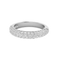 14K White Gold Lab Grown Diamond Domed Pave Luxe Band