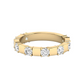 14K Yellow Gold Lab Grown Round Diamond Station Luxe Band