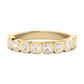 14K Yellow Gold Lab Grown Asscher Cut Diamond Bezel Luxe Band