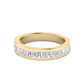 14K Yellow Gold Lab Grown Emerald Cut Diamond Channel Luxe Band