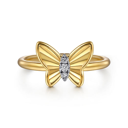Gold Butterfly Ring