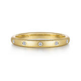 14K Yellow Gold Diamond Stackable Band