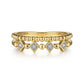 14K Yellow Gold Diamond Easy Stackable Bujukan Ring