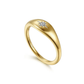 14K Diamond Signet Ring