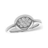 Oval Shaped Diamond Cluster Ring