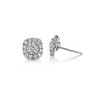 14kt White Gold 1.45ctw Cushion Halo Shaped Diamond Earrings
