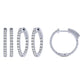 14K Inside-Out Diamond Hoop Earrings  Dia=1.50ctw