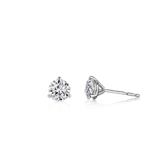 14kt White Gold 3.00ctw Natural Diamond Stud Earrings