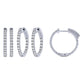 14K Inside-Out Diamond Hoop Earrings 0.50Ctw