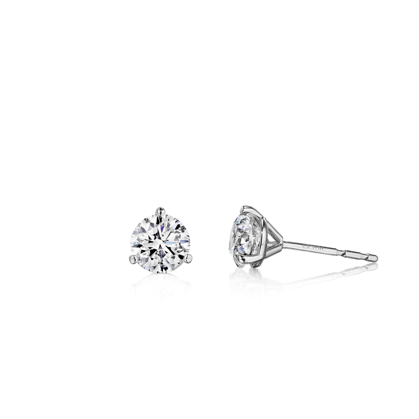 14kt White Gold 1.00ctw Lab Grown Diamond Stud Earrings