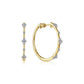 14K  Round Classic Diamond Hoop Earrings