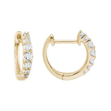 14K Y/G Graduated Diamond Huggie Earrings