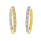 14K Reversible Large Diamond Huggie Earrings