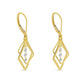 14K Double Pear Shape Drop Earrings with Dashing Diamonds