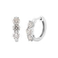 14K White Gold Huggie Hoop Diamond Earrings