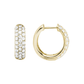 Yellow Gold Pave Diamond Hoop Earrings