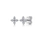 14K White Gold Diamond Stud Earrings