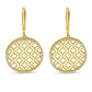 14K Yellow & White Gold Lightweight Diamond Disc Drop Earrings